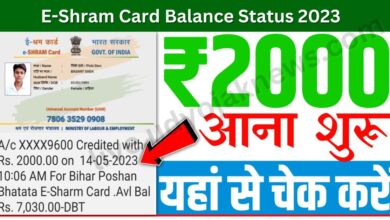 E-Shram Card Balance Status